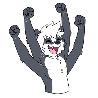 🥳 emoji Juniper 🦨 @skunktaur Telegram sticker 12 of 119