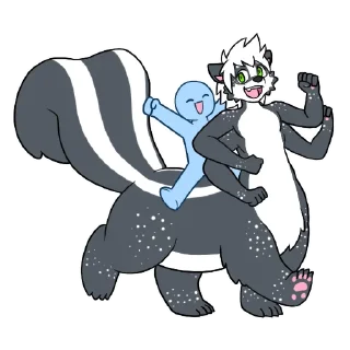 🏇 emoji Juniper 🦨 @skunktaur Telegram sticker 22 of 119