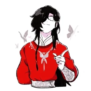 😌 emoji Hua Cheng @YaoiAnimesBR Telegram sticker 19 of 51