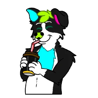 🥤 emoji Toby Raspberry Telegram sticker 18 of 18