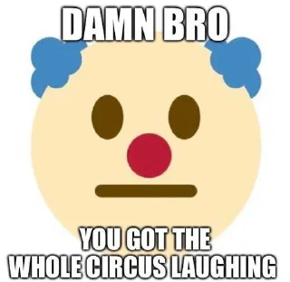 😐 emoji Clowns Telegram sticker 21 of 38