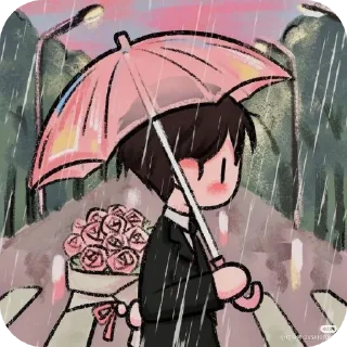 ☔ emoji Jared Introvert Telegram sticker 18 of 24
