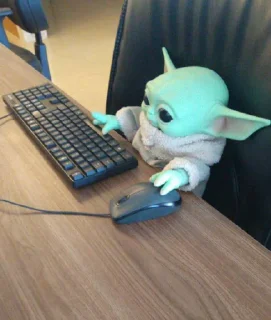 Sticker from baby yoda