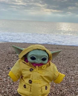 Sticker from baby yoda