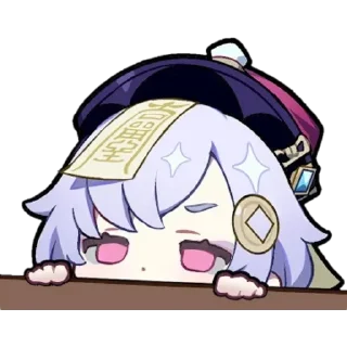 🤔 emoji Qiqi Telegram sticker 9 of 12