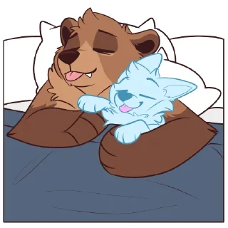 🛌 emoji Grizzly Bears by Pulexart.com Telegram sticker 10 of 13