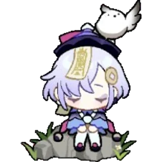 🥱 emoji Qiqi Telegram sticker 6 of 12