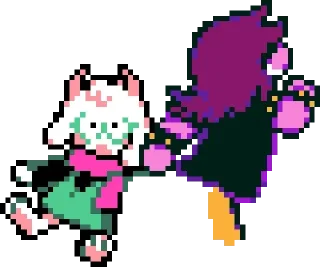 💪 emoji Ralsei Sprites Telegram sticker 10 of 95