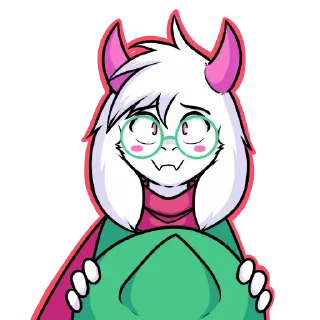 🙂 emoji Ralsei Telegram sticker 18 of 39