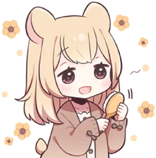 🌼 emoji hamstar-girl by sazi@LINE Telegram sticker 19 of 41