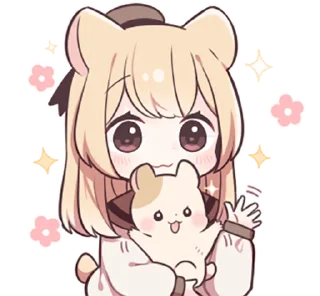 👋 emoji hamstar-girl by sazi@LINE Telegram sticker 12 of 41