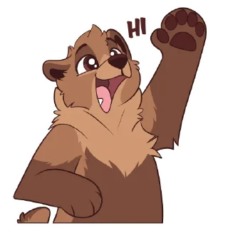 👋 emoji Grizzly Bears by Pulexart.com Telegram sticker 12 of 13
