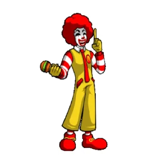 😃 emoji Ronald mcdonald Telegram sticker 13 of 16