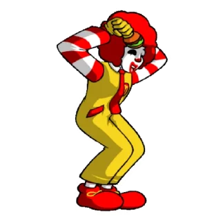 😅 emoji Ronald mcdonald Telegram sticker 5 of 16