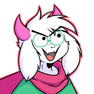 😈 emoji Ralsei Telegram sticker 2 of 39