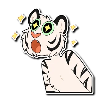 🤩 emoji White Tiger 2 Telegram sticker 19 of 51
