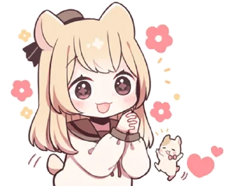 😄 emoji hamstar-girl by sazi@LINE Telegram sticker 8 of 41