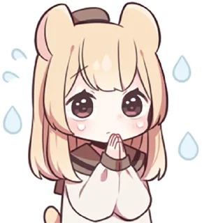 🙏 emoji hamstar-girl by sazi@LINE Telegram sticker 22 of 41