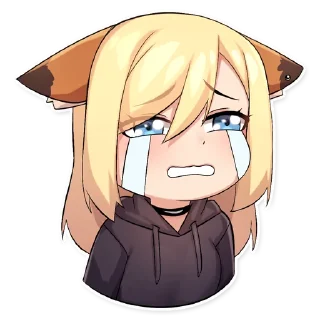 😭 emoji Ely the Red Fox (@foxwithpaws) Telegram sticker 16 of 27