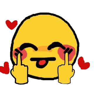 🖕 emoji Cursed emojis cute Telegram sticker 7 of 29