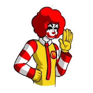 👋 emoji Ronald mcdonald Telegram sticker 15 of 16