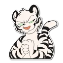 😈 emoji White Tiger Telegram sticker 16 of 120