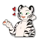 ❤ emoji White Tiger Telegram sticker 10 of 120
