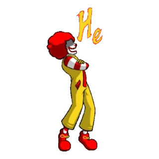 😂 emoji Ronald mcdonald Telegram sticker 9 of 16
