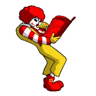 🤔 emoji Ronald mcdonald Telegram sticker 11 of 16