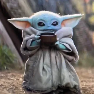 Sticker from Baby yoda