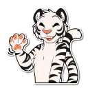 👋 emoji White Tiger Telegram sticker 6 of 120