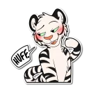 😚 emoji White Tiger Telegram sticker 15 of 120