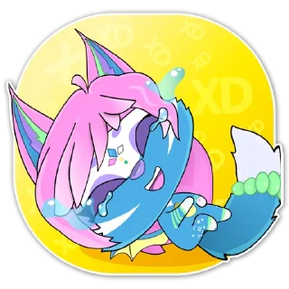 😂 emoji Lovely Zura Telegram sticker 16 of 49
