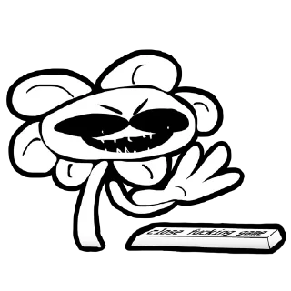 Sticker from UnderFail Flowey By: Sr. Pelo.