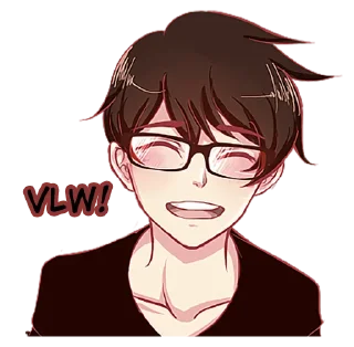 😸 emoji The one guy with glasses Telegram sticker 9 of 45