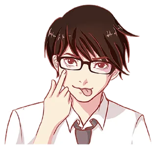 😜 emoji The one guy with glasses Telegram sticker 16 of 45