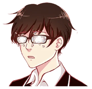 😵 emoji The one guy with glasses Telegram sticker 8 of 45