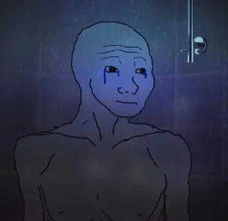 😢 emoji Wojak, The Feels Guy Telegram sticker 24 of 120