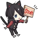 ⛔ emoji Black Kitten (2) Telegram sticker 22 of 120