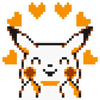 🥰 emoji Pikachu sprites Telegram sticker 20 of 28