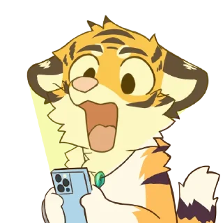 😨 emoji Kumal 库玛虎 Telegram sticker 4 of 15