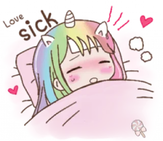 🦄 emoji Uni girl in love @Mycute_stickers Telegram sticker 4 of 31