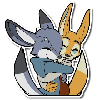 ❤ emoji LilFox Hugs Telegram sticker 10 of 30