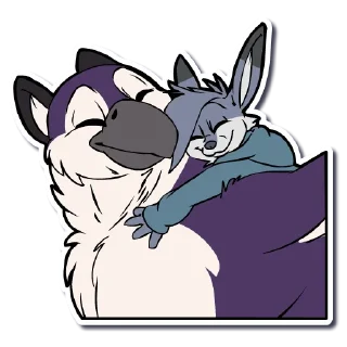 ❤️ emoji LilFox Hugs Telegram sticker 15 of 30