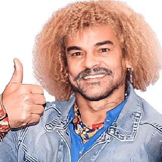 👍 emoji Carlos Valderrama Telegram sticker 7 of 26