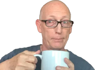 ☕️ emoji Based Scott Adams Telegram sticker 4 of 8
