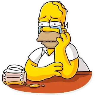 😭 emoji THE SIMPSON Telegram sticker 23 of 43