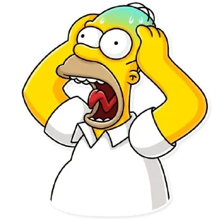 😱 emoji THE SIMPSON Telegram sticker 8 of 43