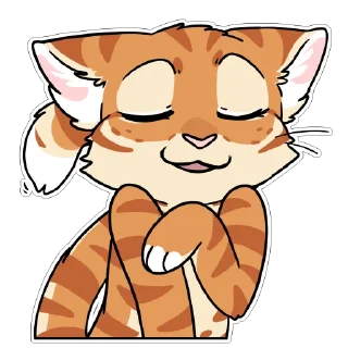😌 emoji Orange Cat by maimface Telegram sticker 20 of 65