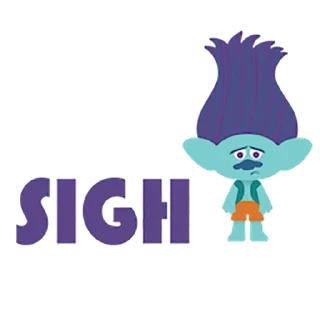 😕 emoji Trolls Telegram sticker 10 of 33